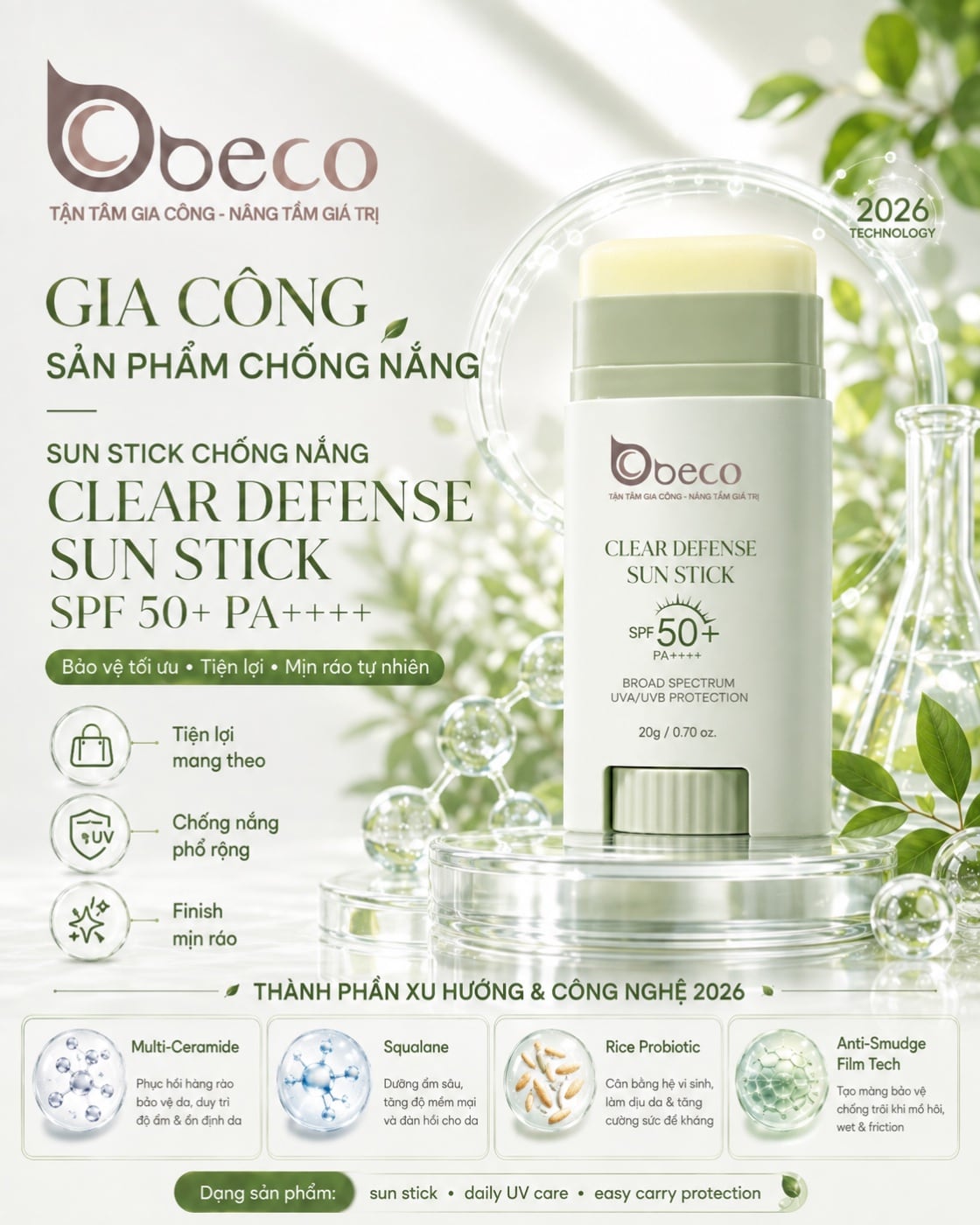 Sun stick chống nắng Clear Defense của BECO