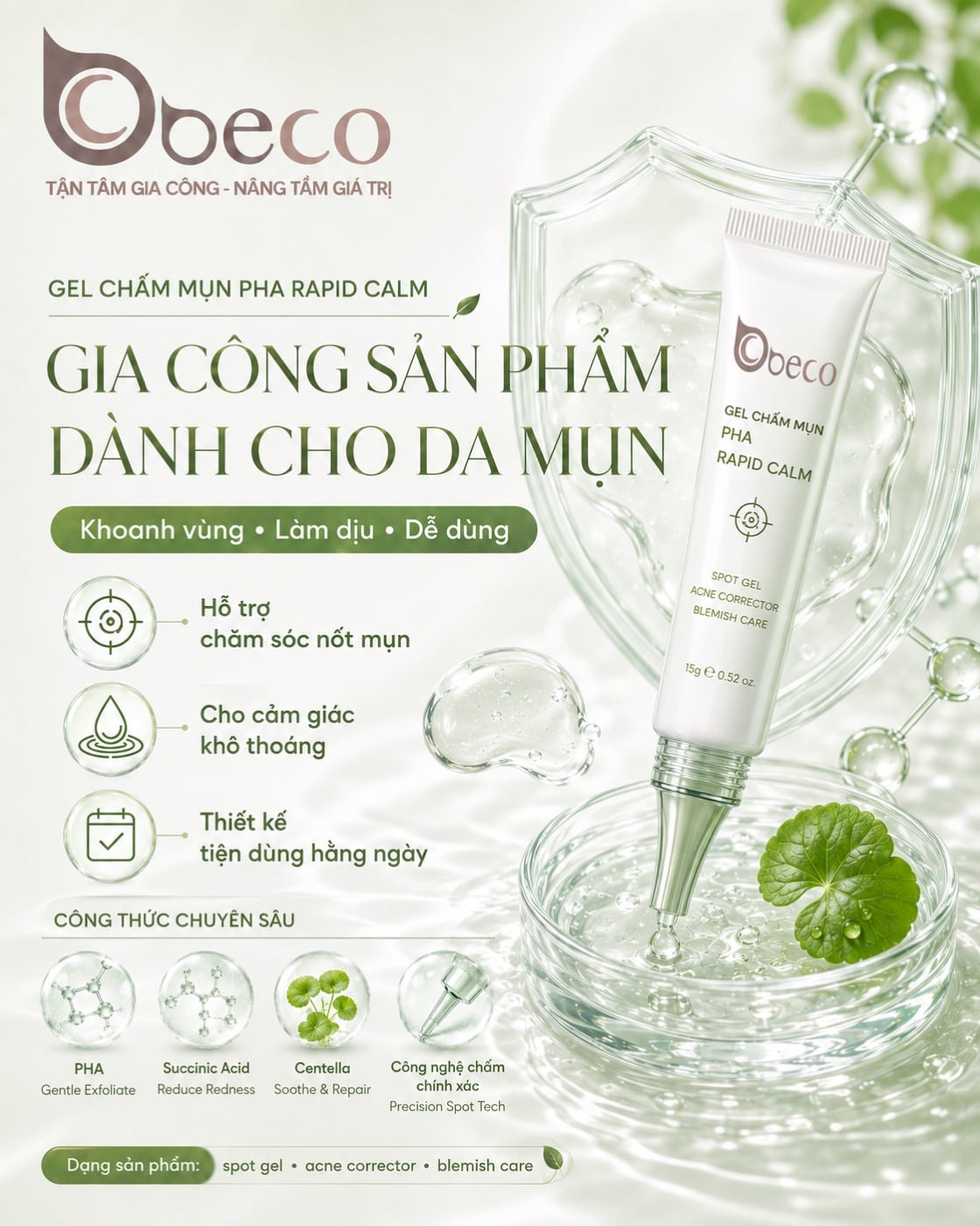 Gel chấm mụn PHA Rapid Calm của BECO