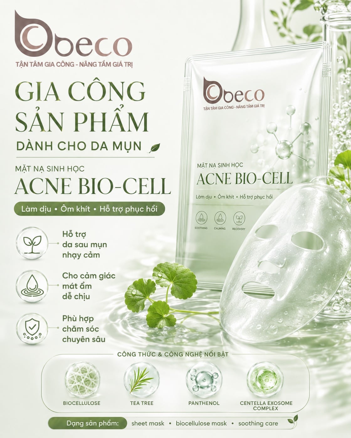 Mặt nạ sinh học Acne Bio-Cell của BECO