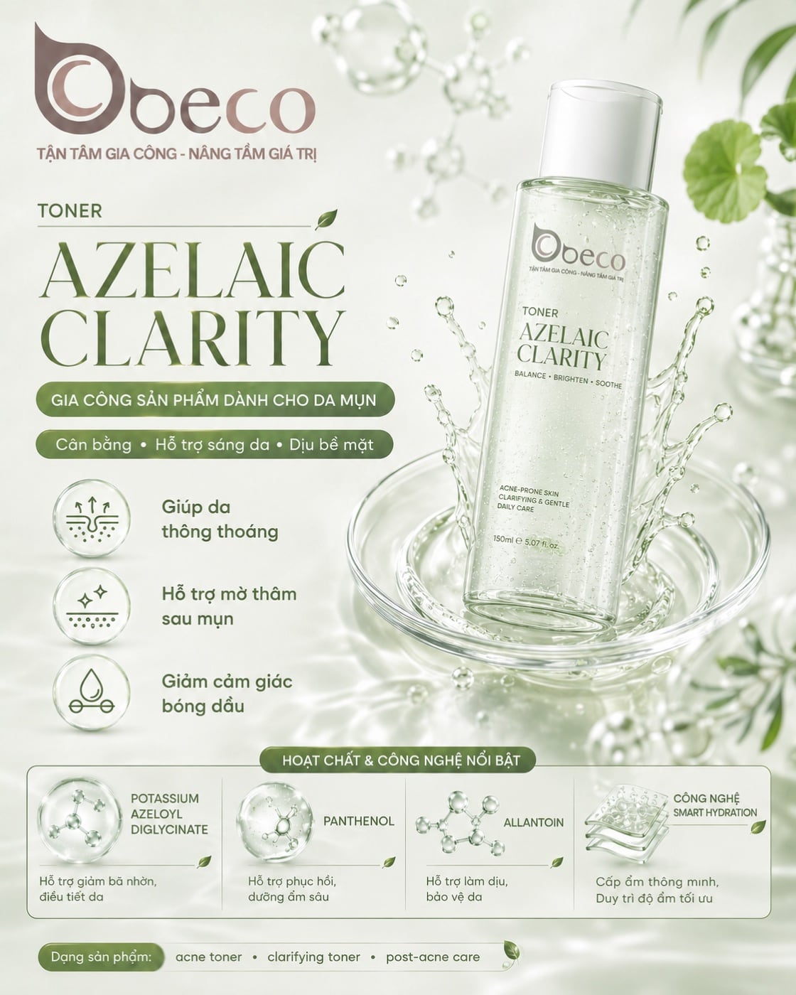 Toner Azelaic Clarity của BECO