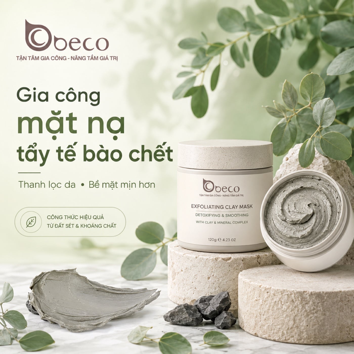 Mặt nạ tẩy tế bào chết do BECO gia công, hũ 100g