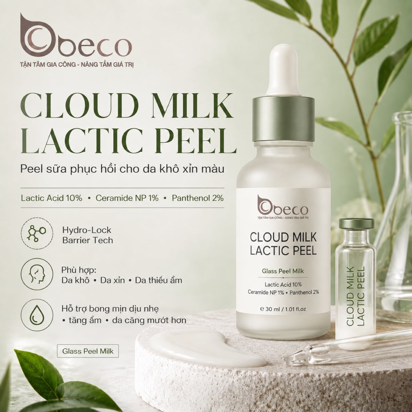Serum peel Cloud Milk Lactic Peel của BECO