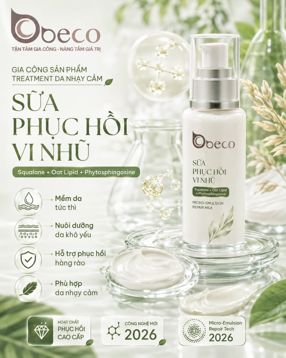 Sữa phục hồi vi nhũ của BECO