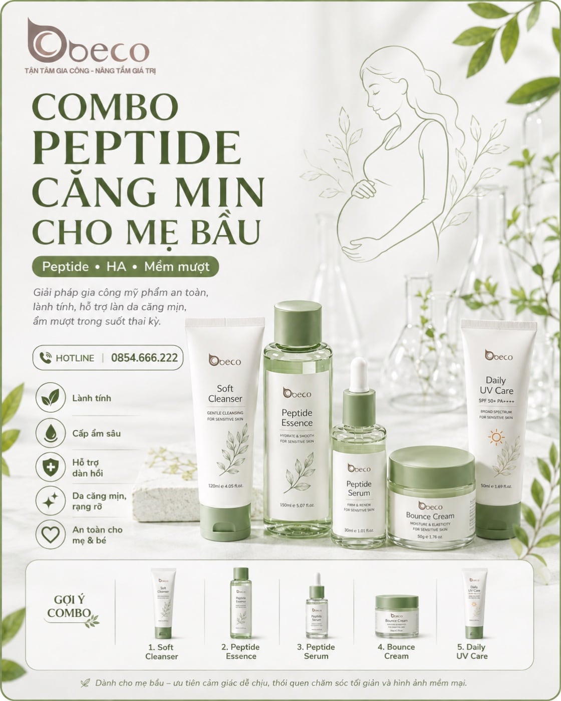 Bộ peptide căng mịn cho mẹ bầu của BECO