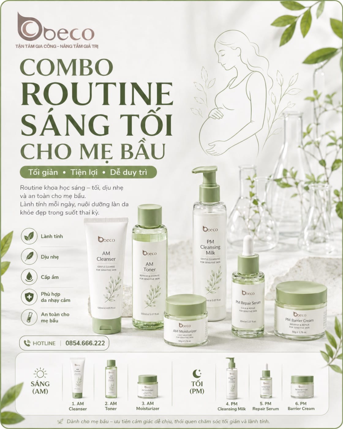 Bộ routine sáng tối cho mẹ bầu do BECO gia công