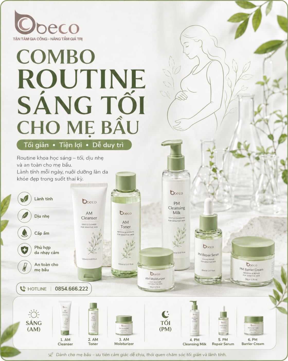Bộ routine sáng tối cho mẹ bầu do BECO gia công