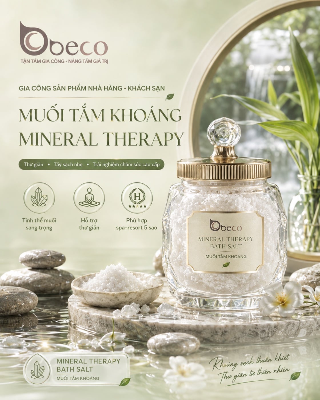 Muối tắm khoáng Mineral Therapy của BECO