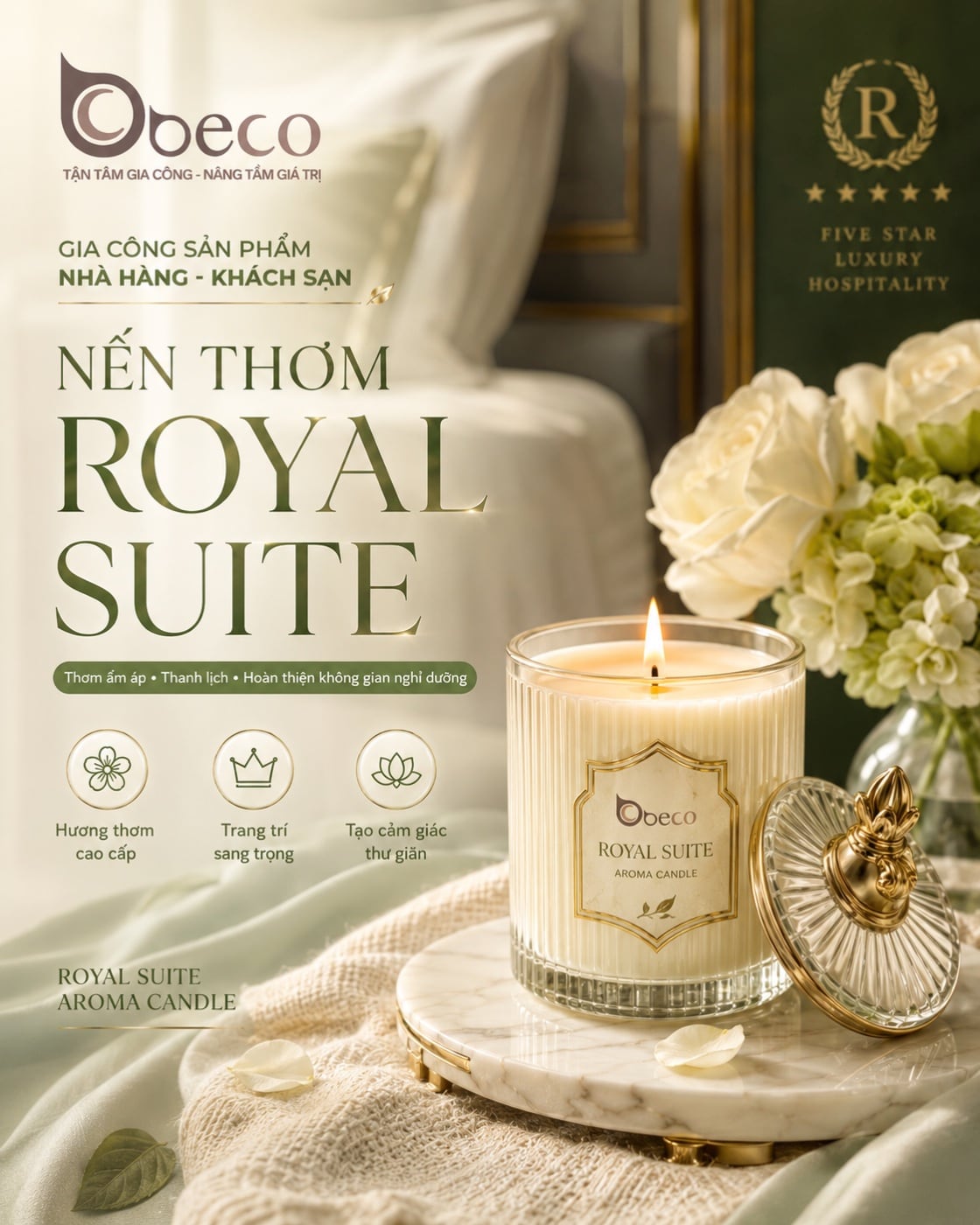 Nến thơm Royal Suite của BECO