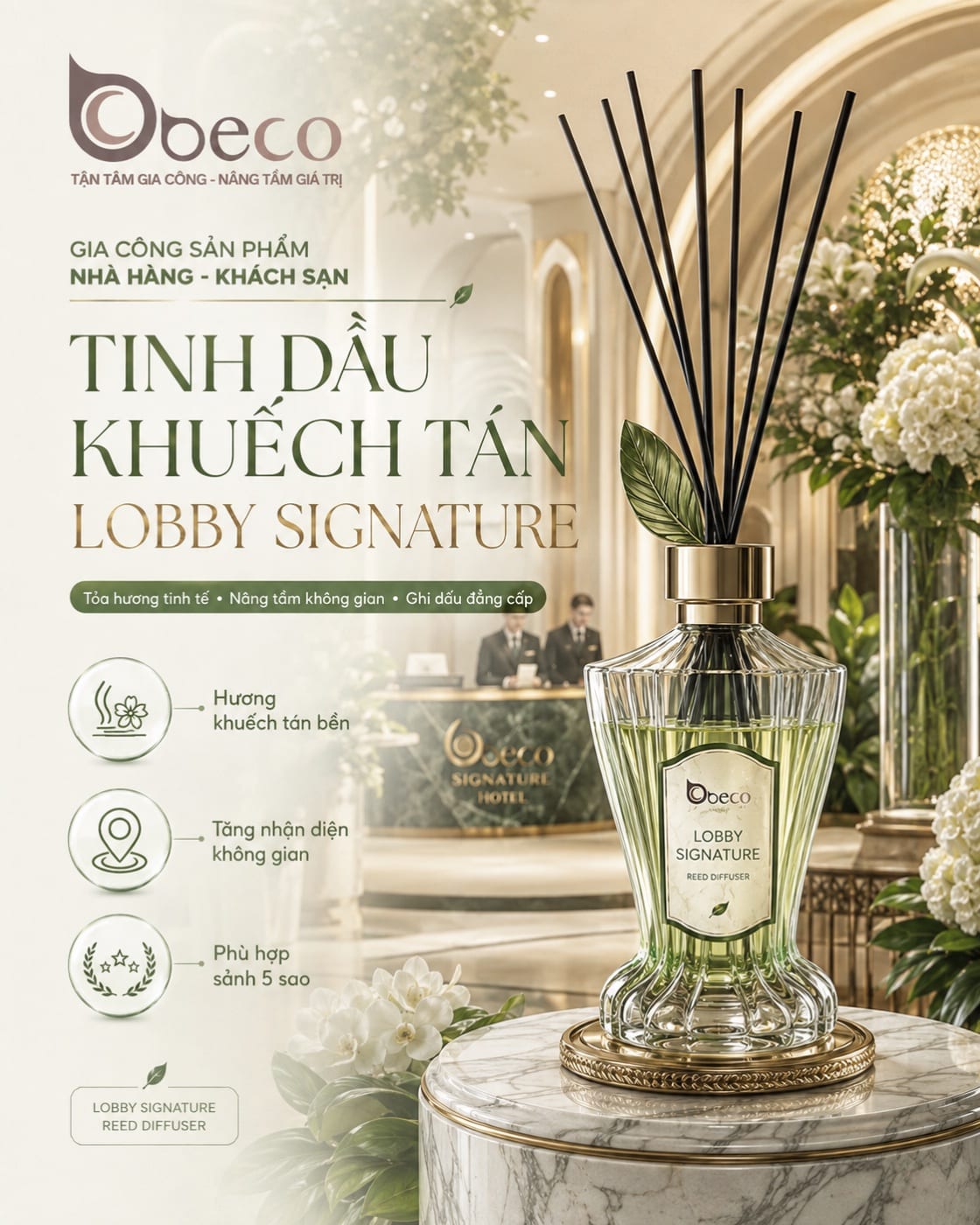 Tinh dầu khuếch tán Lobby Signature do BECO gia công