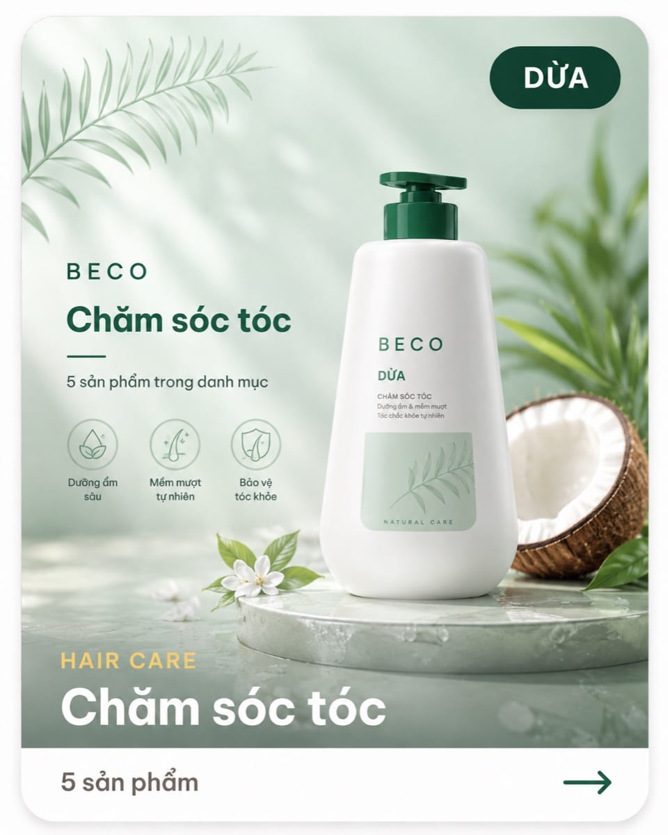 Thẻ nhóm chăm sóc tóc của BECO
