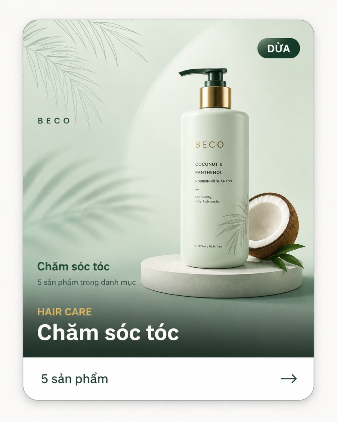 Bộ dầu gội, dầu xả và dầu dưỡng tóc do BECO sản xuất