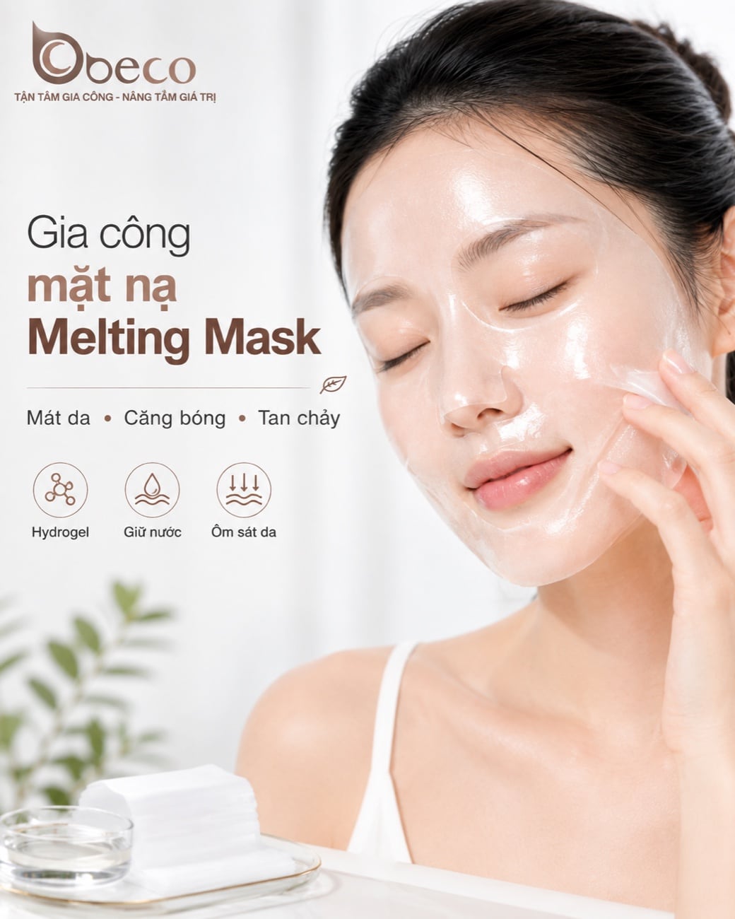 Mặt nạ Melting Mask dạng hydrogel do BECO gia công