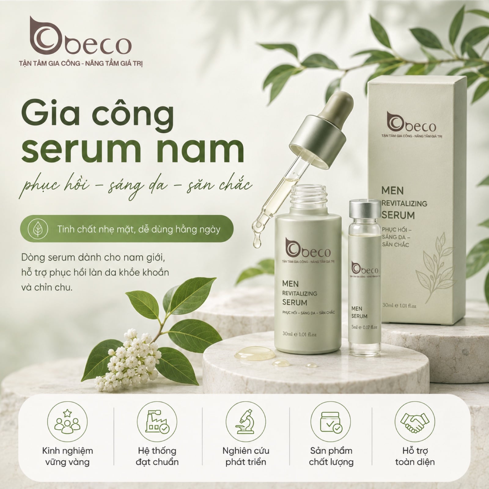 Serum dưỡng dành cho nam do BECO gia công
