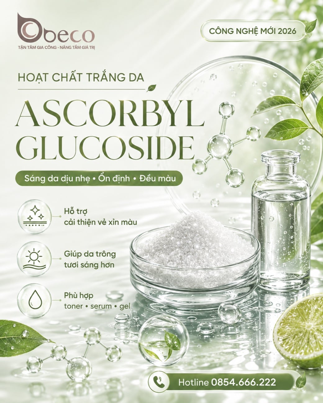 Nguyên liệu Ascorbyl Glucoside trong danh mục của BECO