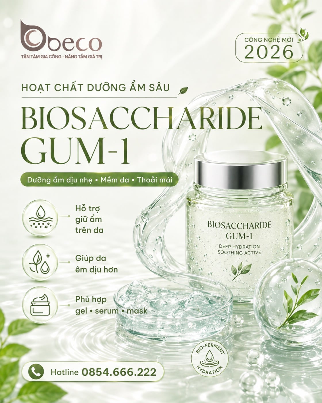 Nguyên liệu Biosaccharide Gum-1 trong danh mục nguyên liệu của BECO