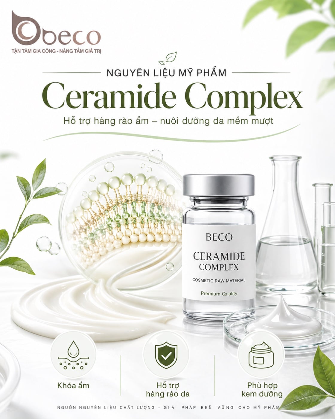 Nguyên liệu Ceramide Complex trong danh mục nguyên liệu của BECO