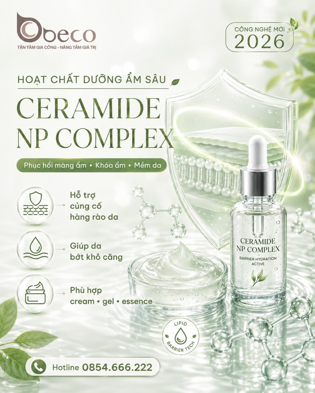 Nguyên liệu Ceramide NP Complex trong danh mục của BECO