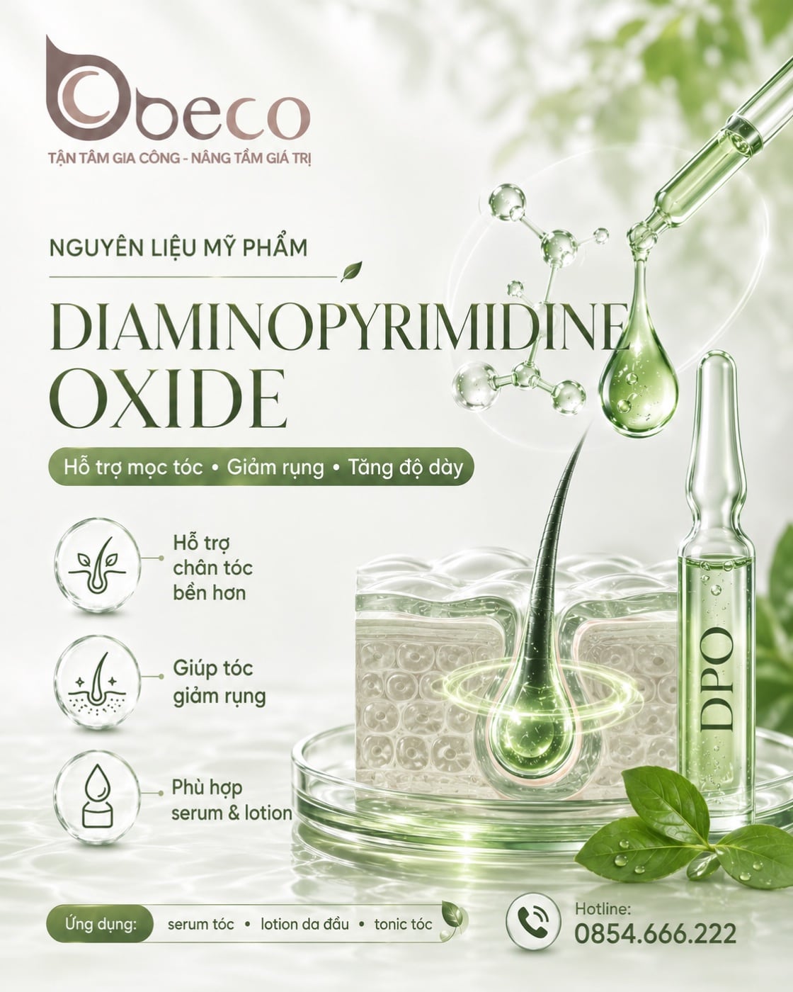 Nguyên liệu Diaminopyrimidine Oxide trong danh mục nguyên liệu của BECO