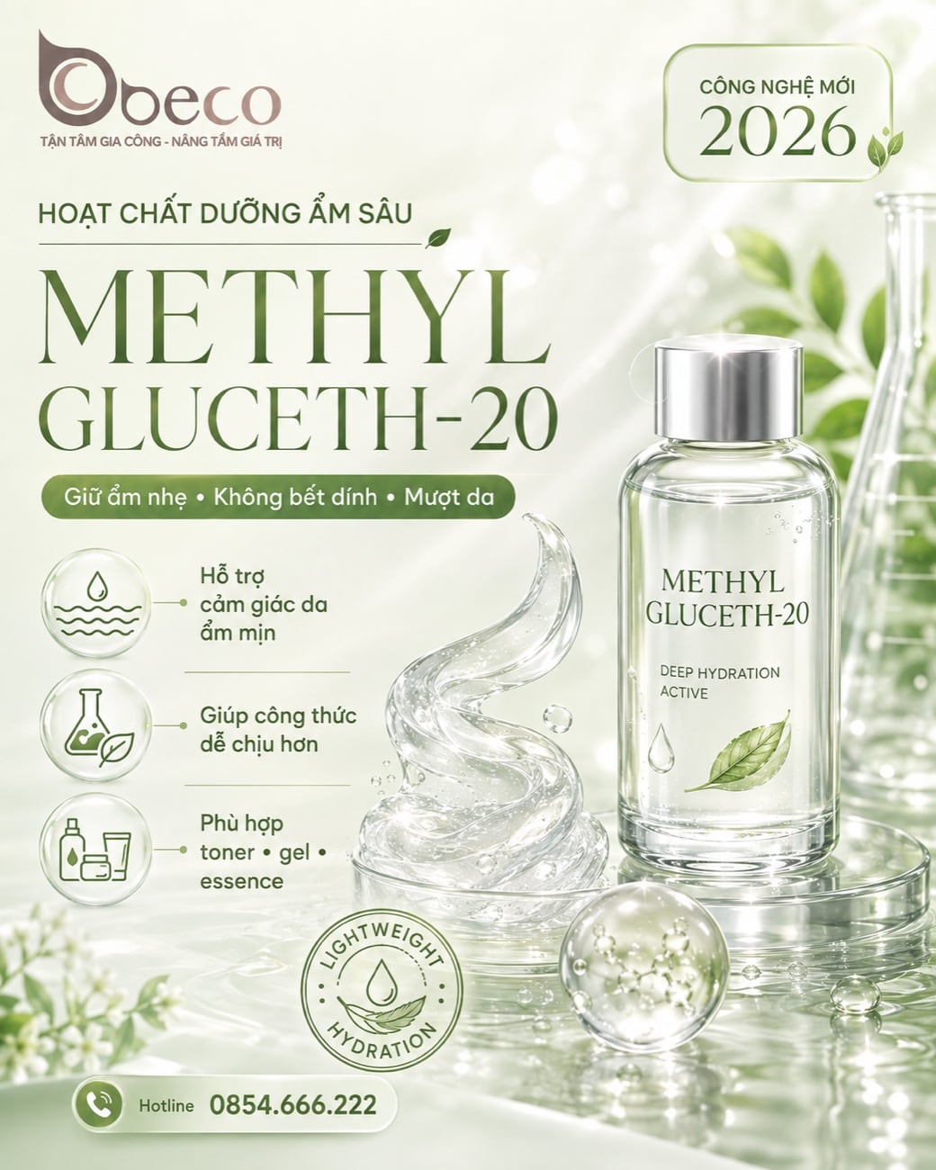 Nguyên liệu Methyl Gluceth-20 trong danh mục của BECO