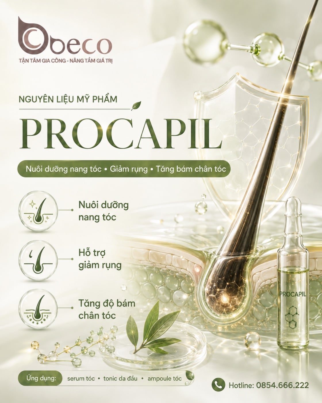 Nguyên liệu Procapil trong danh mục nguyên liệu của BECO