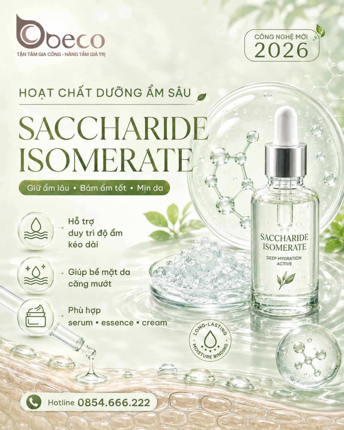 Nguyên liệu Saccharide Isomerate trong danh mục nguyên liệu của BECO