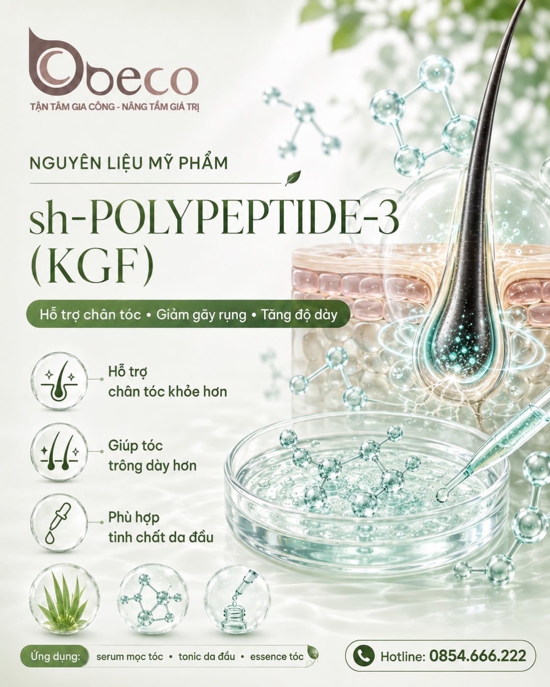 Nguyên liệu sh-Polypeptide-3 (KGF) trong danh mục nguyên liệu của BECO