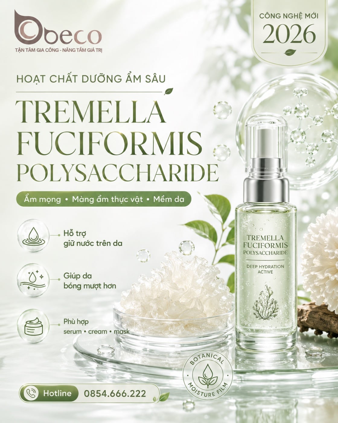 Nguyên liệu Tremella Fuciformis Polysaccharide trong danh mục nguyên liệu của BECO