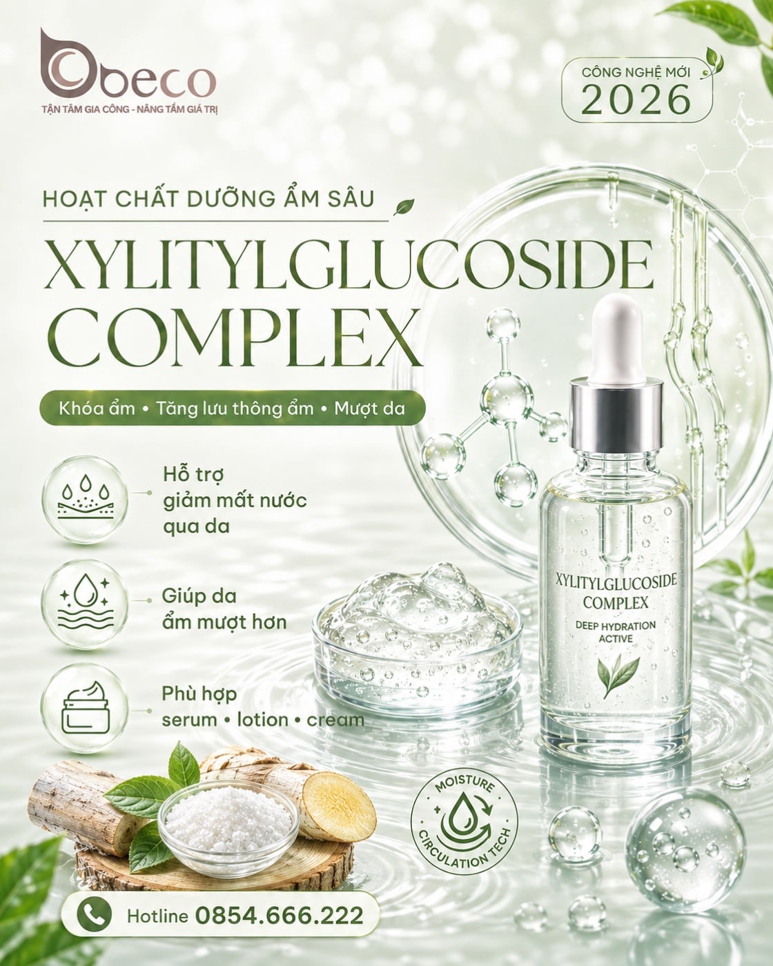 Nguyên liệu Xylitylglucoside Complex trong danh mục nguyên liệu của BECO