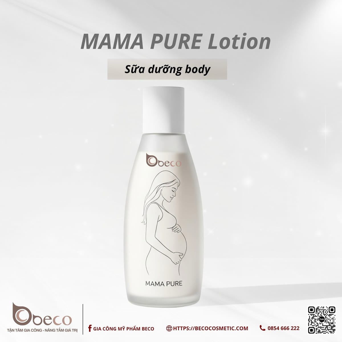 MAMA PURE Lotion — lotion dưỡng ẩm cho mẹ bầu do BECO sản xuất