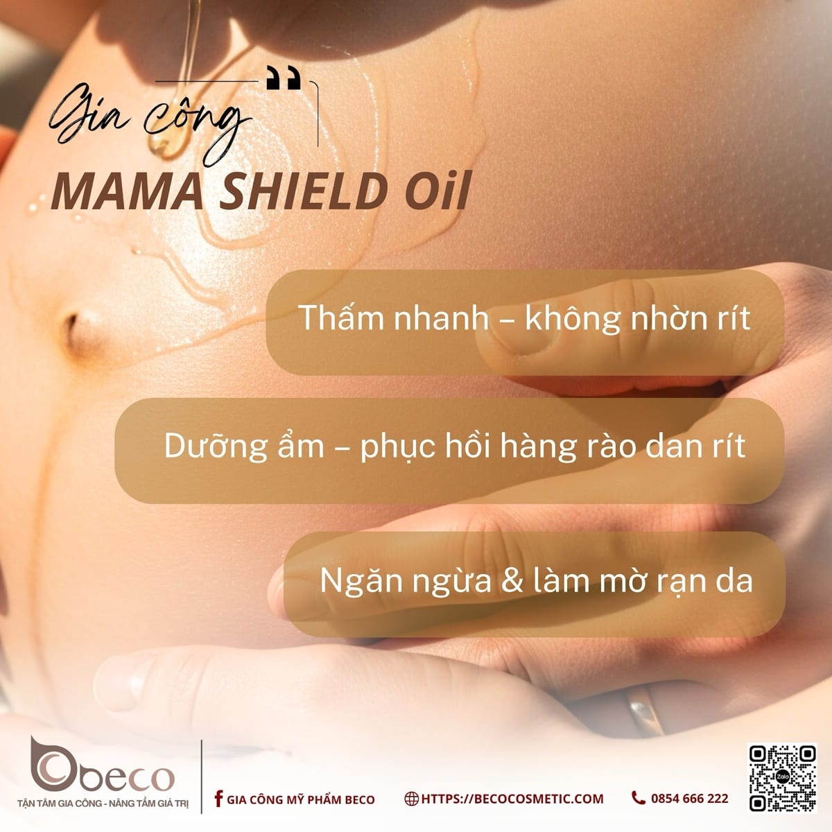 MAMA SHIELD Oil — dầu dưỡng ngăn ngừa rạn da cho mẹ bầu
