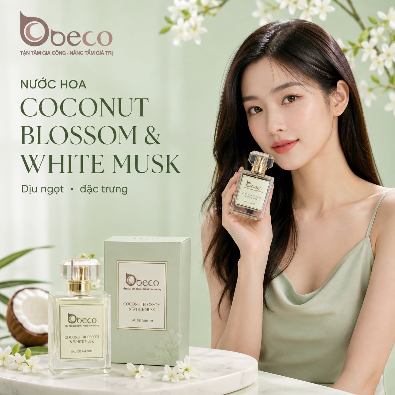 Nước hoa Coconut Blossom & White Musk do BECO gia công
