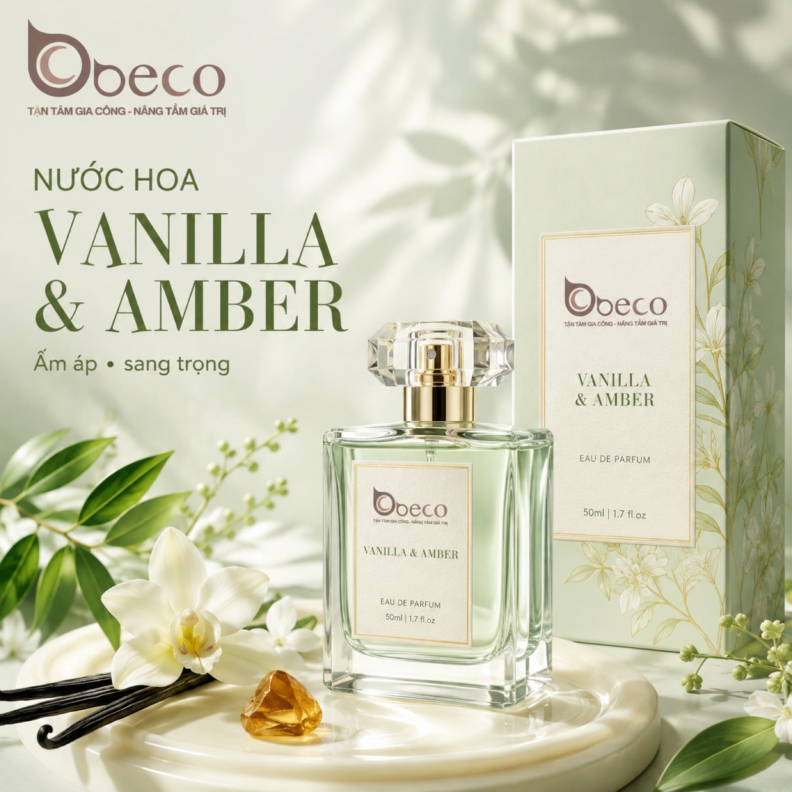 Nước hoa Vanilla & Amber do BECO gia công
