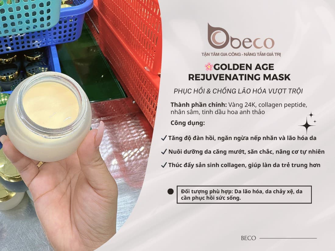 Mặt nạ Golden Age Rejuvenating Mask do BECO sản xuất