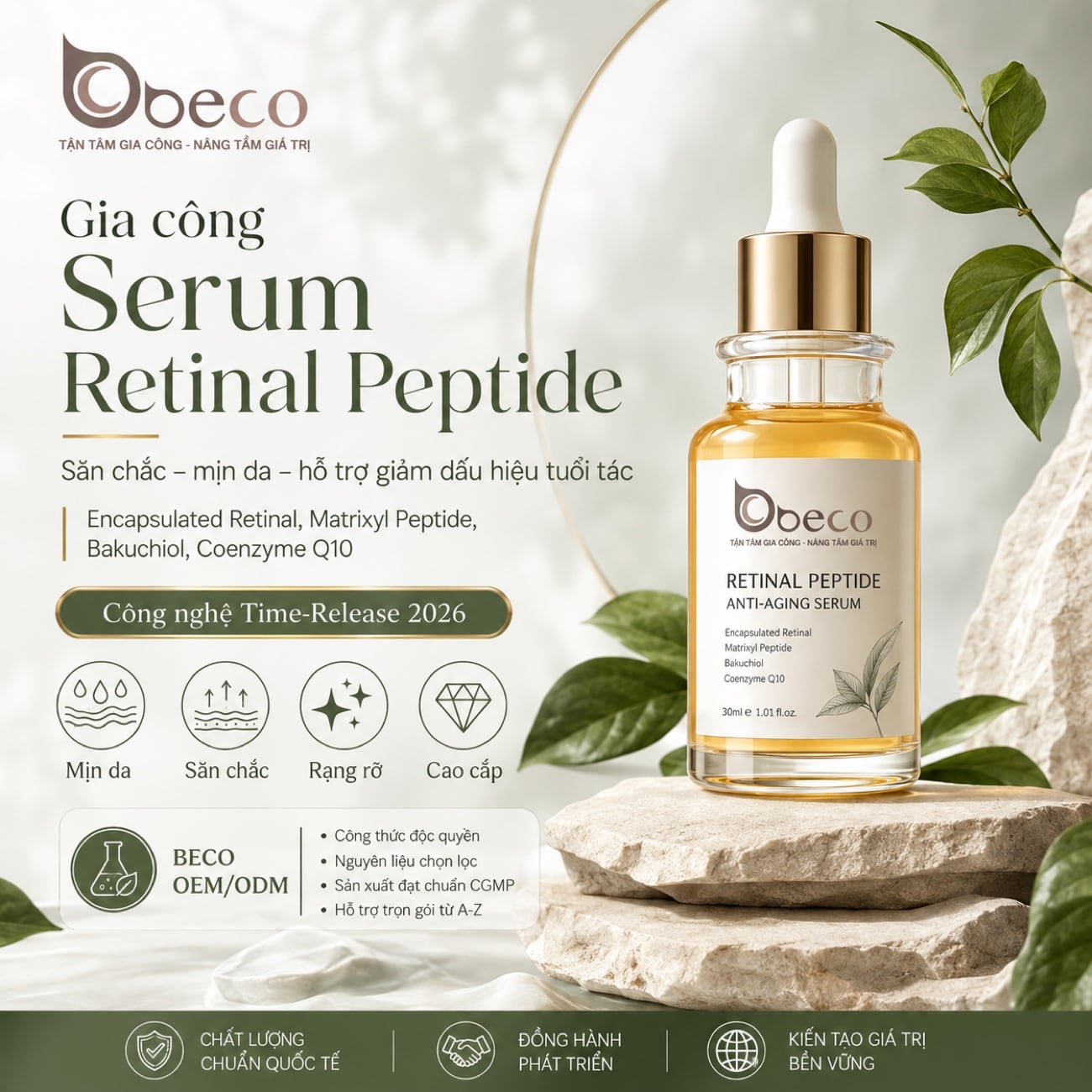 Serum Retinal Peptide do BECO gia công, nền Encapsulated Retinal và Matrixyl