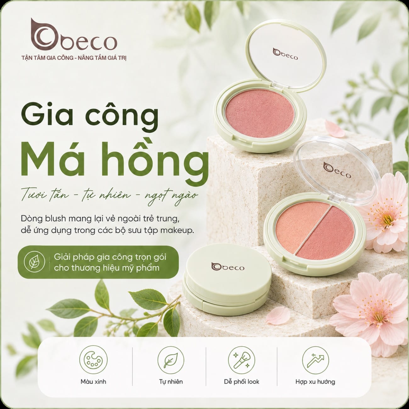 Phấn má hồng do BECO gia công