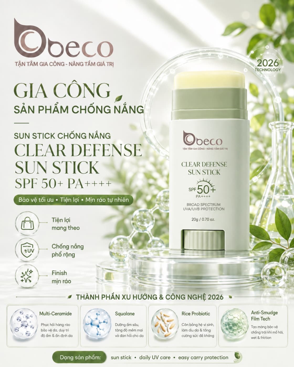 Sun stick chống nắng Clear Defense của BECO