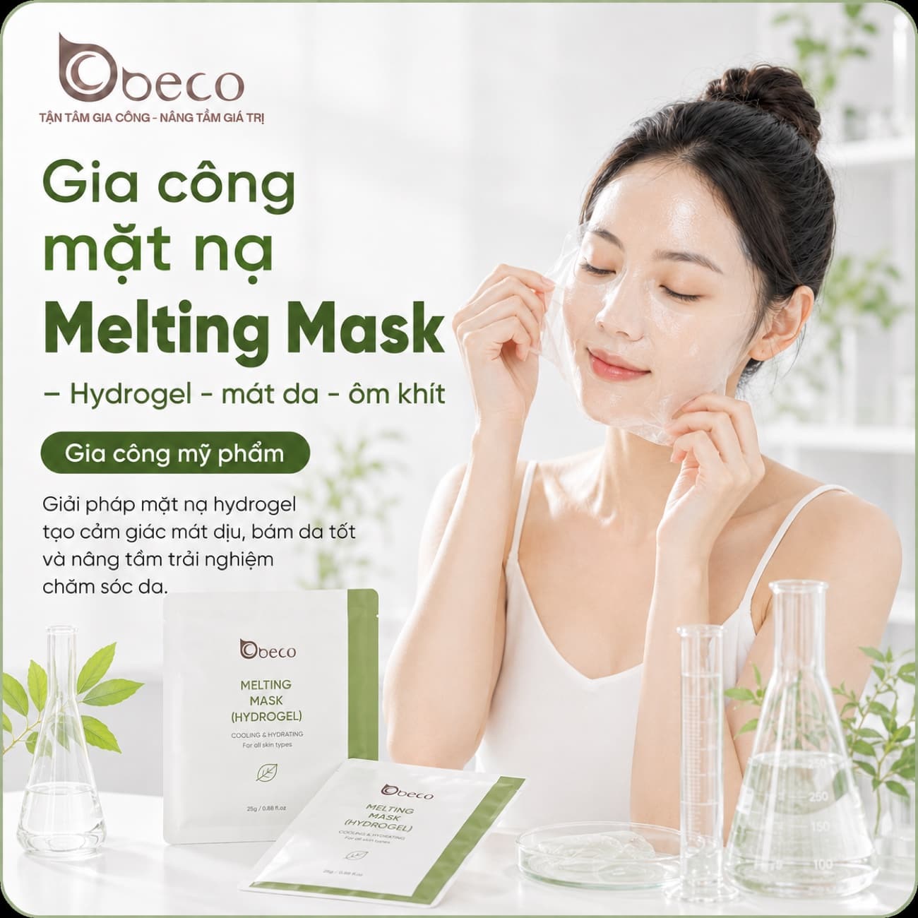 Mặt nạ Melting Mask dạng hydrogel do BECO gia công