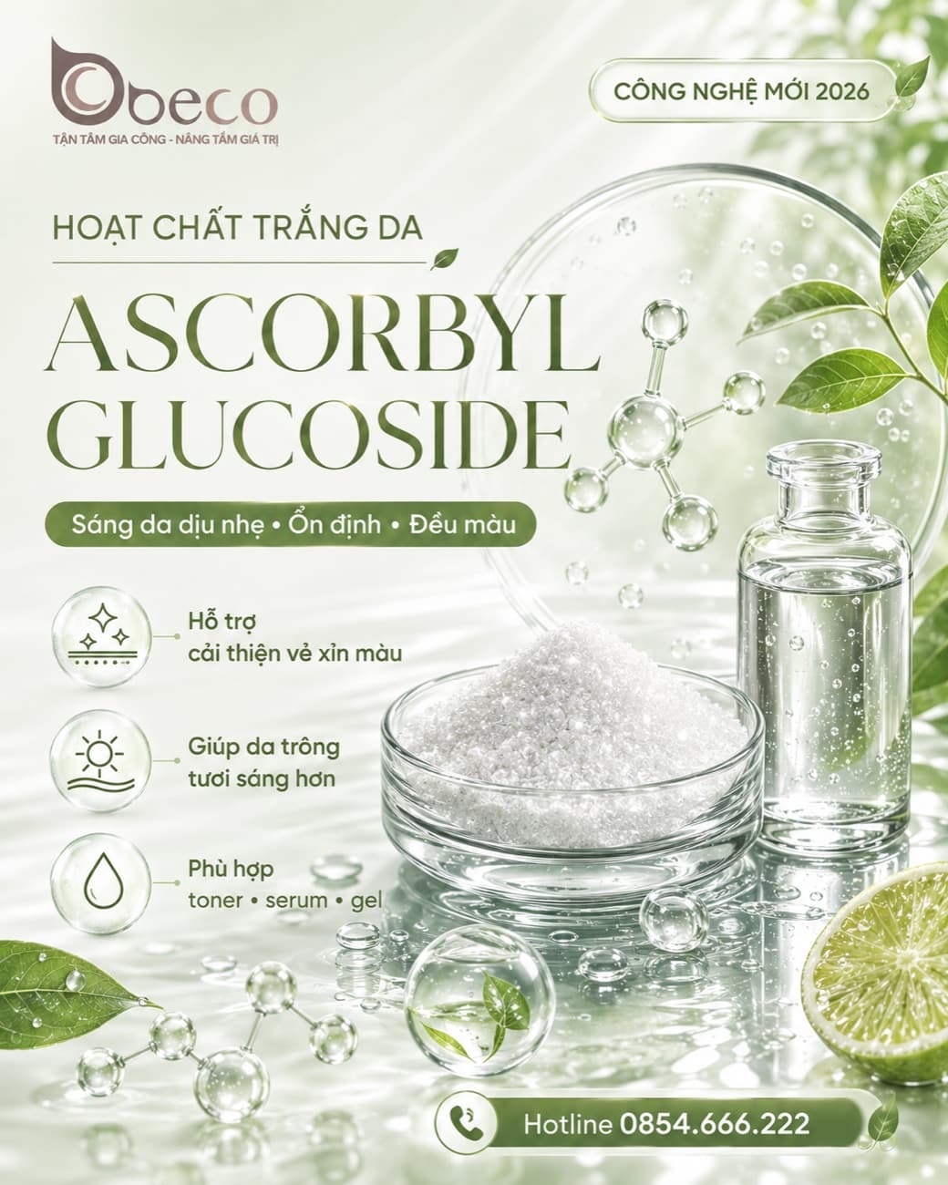 Nguyên liệu Ascorbyl Glucoside trong danh mục của BECO
