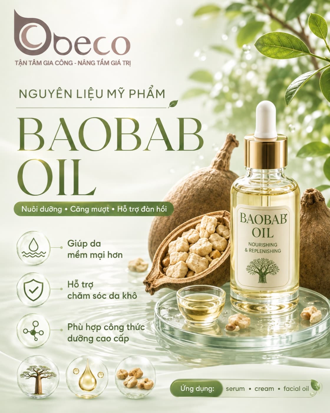 Nguyên liệu Baobab Oil trong danh mục nguyên liệu của BECO