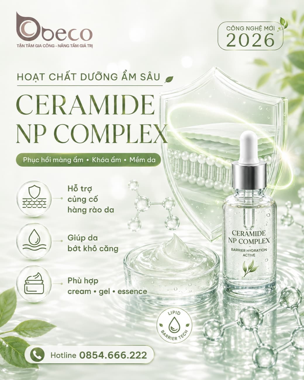 Nguyên liệu Ceramide NP Complex trong danh mục của BECO