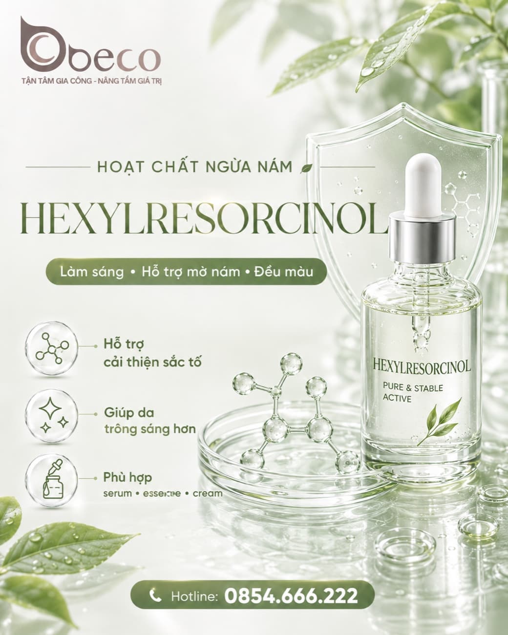 Nguyên liệu Hexylresorcinol trong danh mục nguyên liệu của BECO