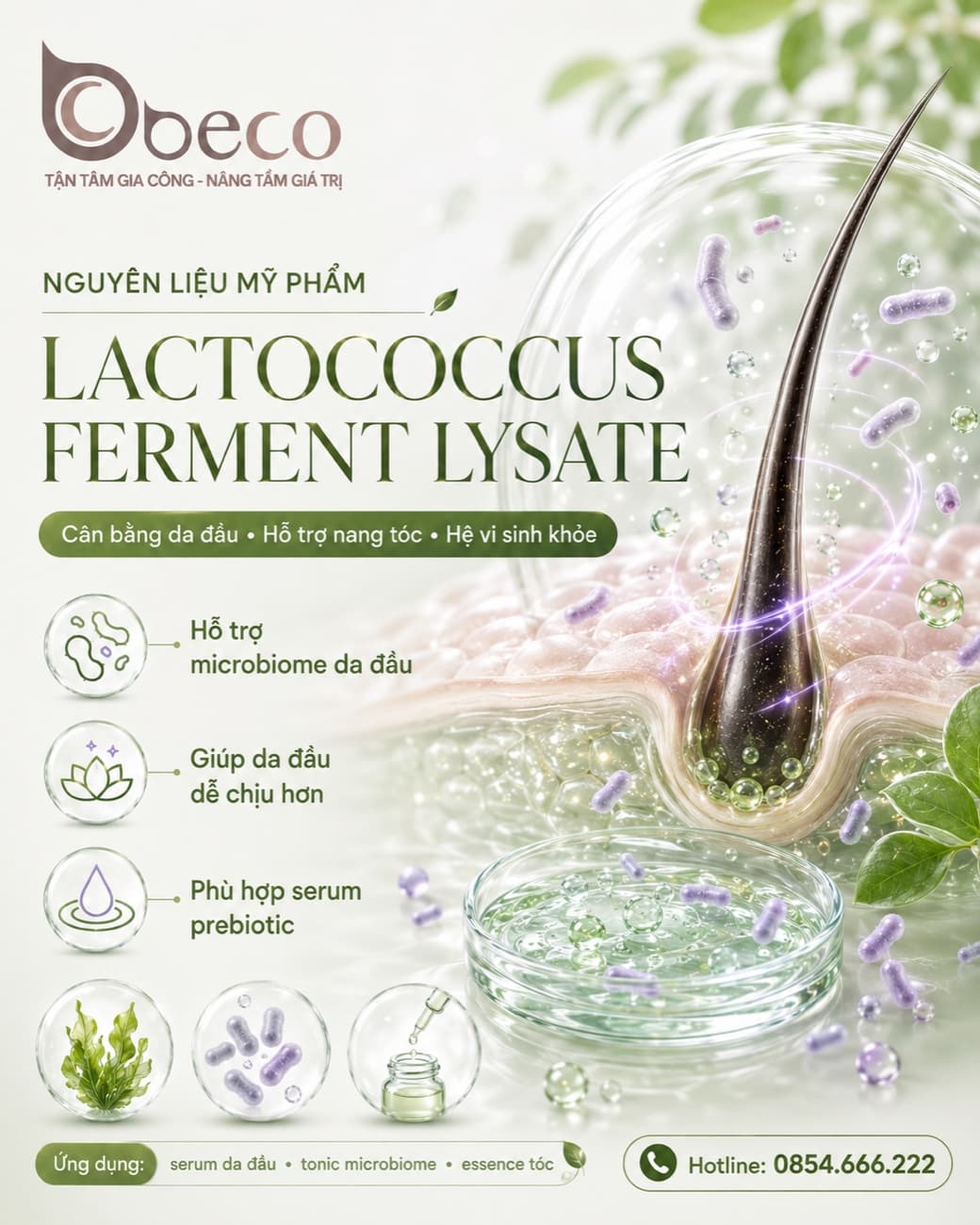Nguyên liệu Lactococcus Ferment Lysate trong danh mục của BECO