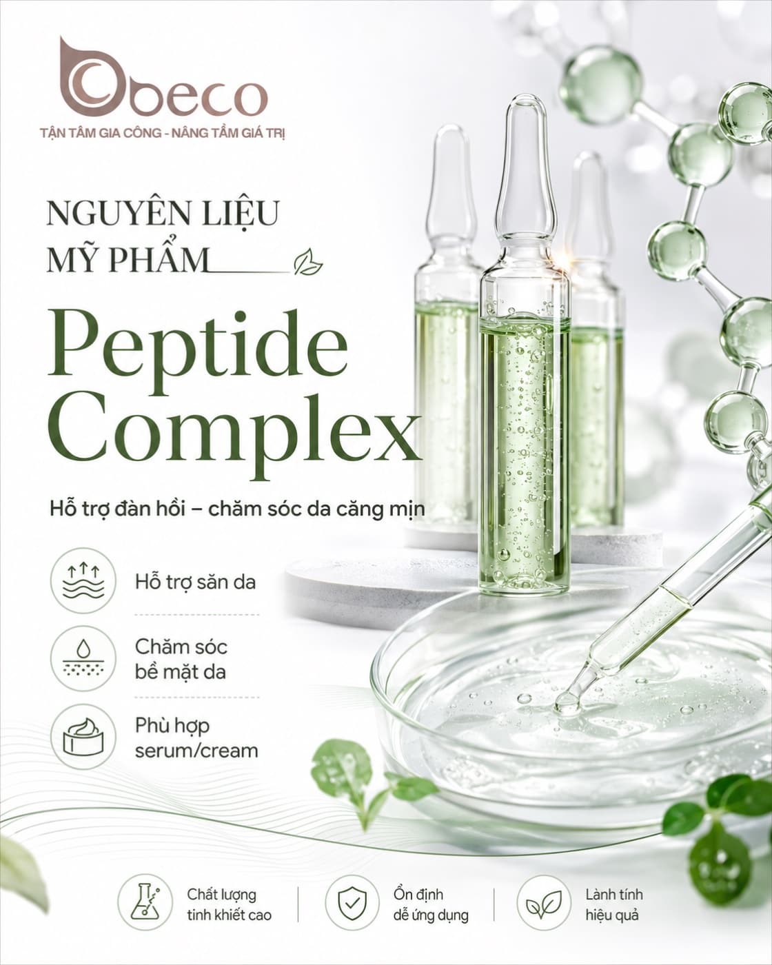 Nguyên liệu Peptide Complex trong danh mục nguyên liệu của BECO