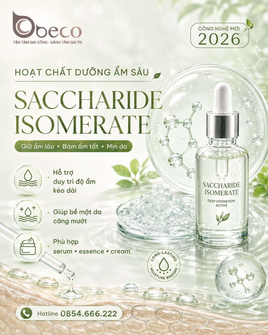 Nguyên liệu Saccharide Isomerate trong danh mục nguyên liệu của BECO