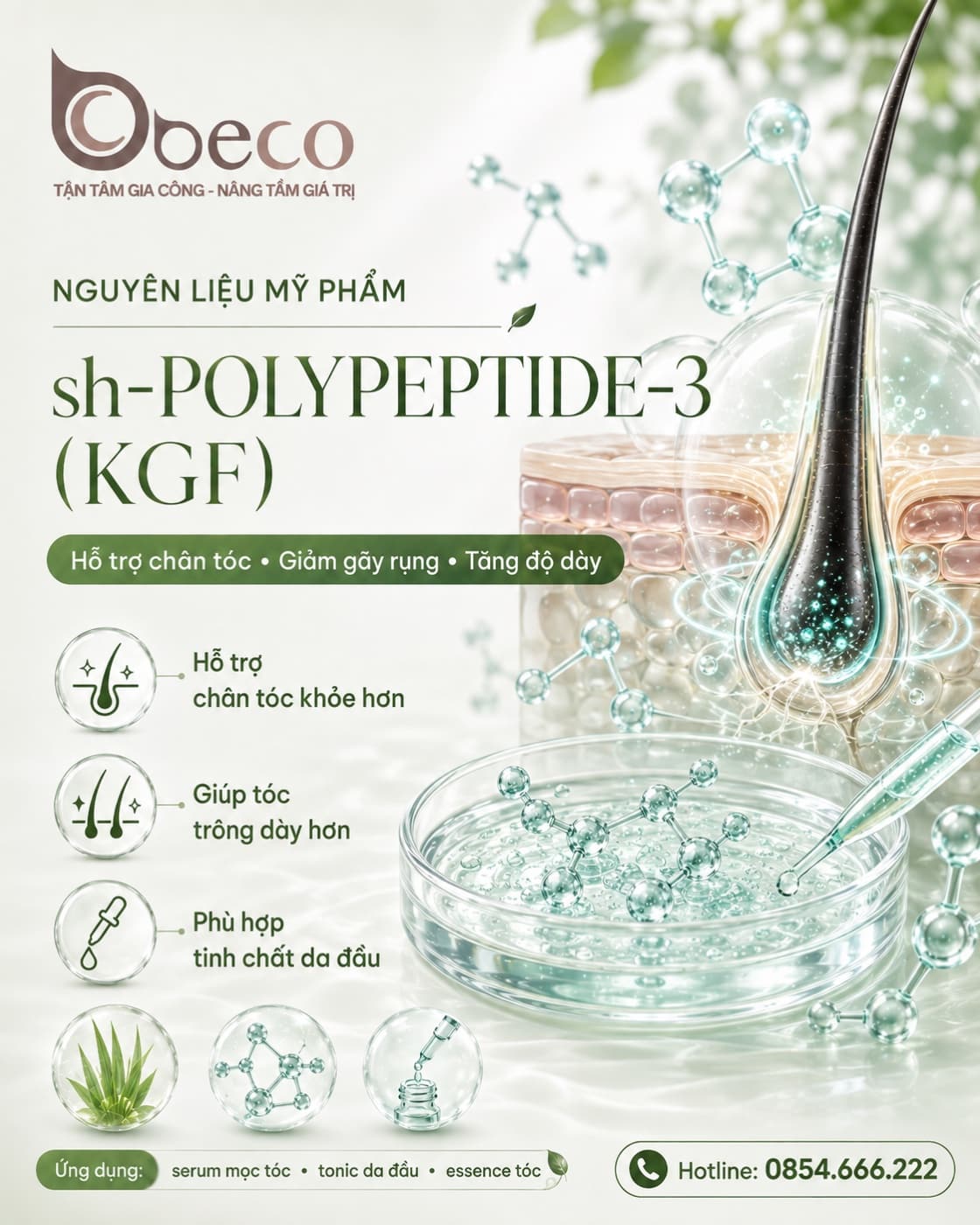 Nguyên liệu sh-Polypeptide-3 (KGF) trong danh mục nguyên liệu của BECO