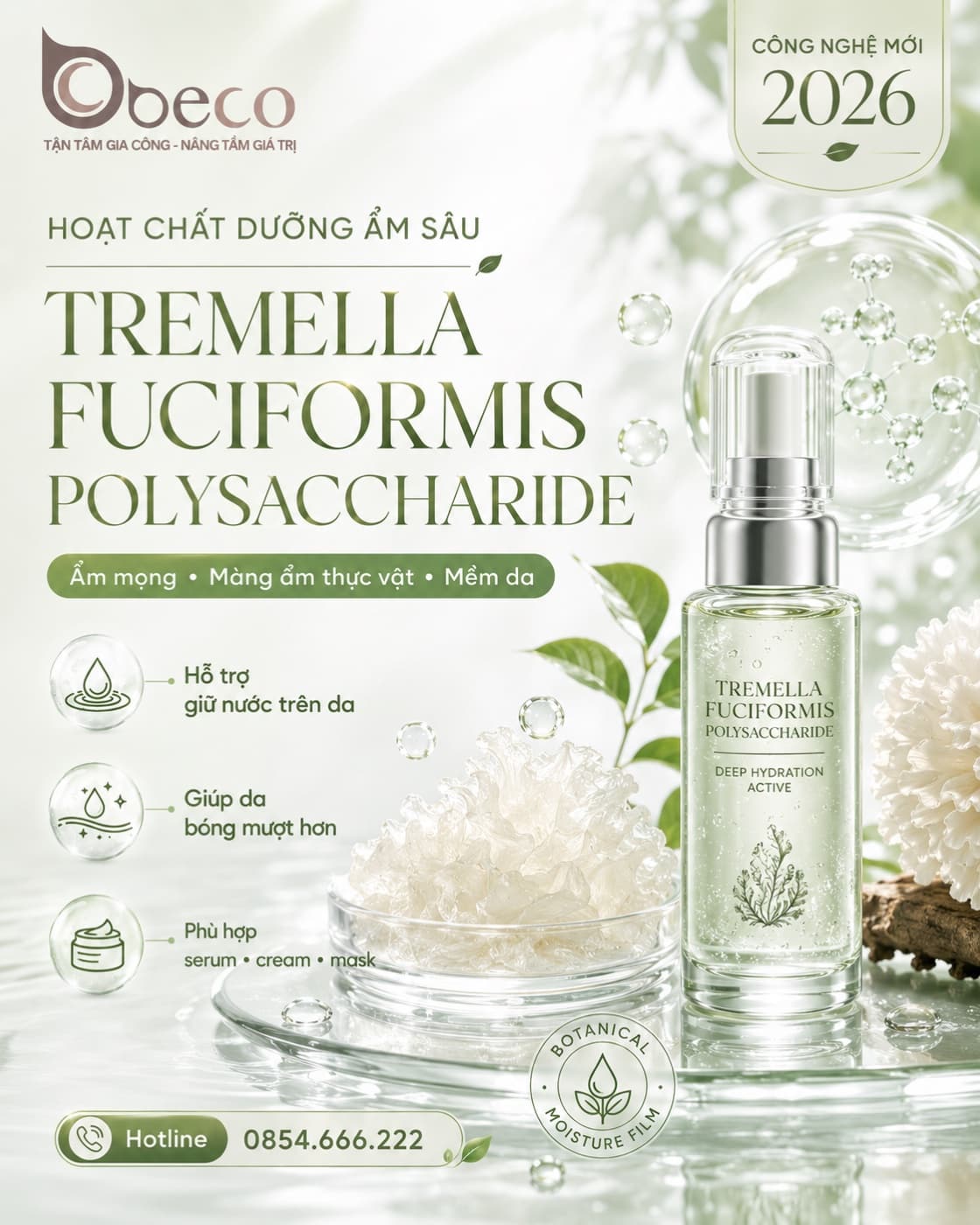 Nguyên liệu Tremella Fuciformis Polysaccharide trong danh mục nguyên liệu của BECO