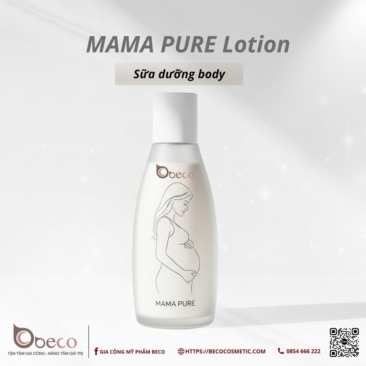 MAMA PURE Lotion — lotion dưỡng ẩm cho mẹ bầu do BECO sản xuất