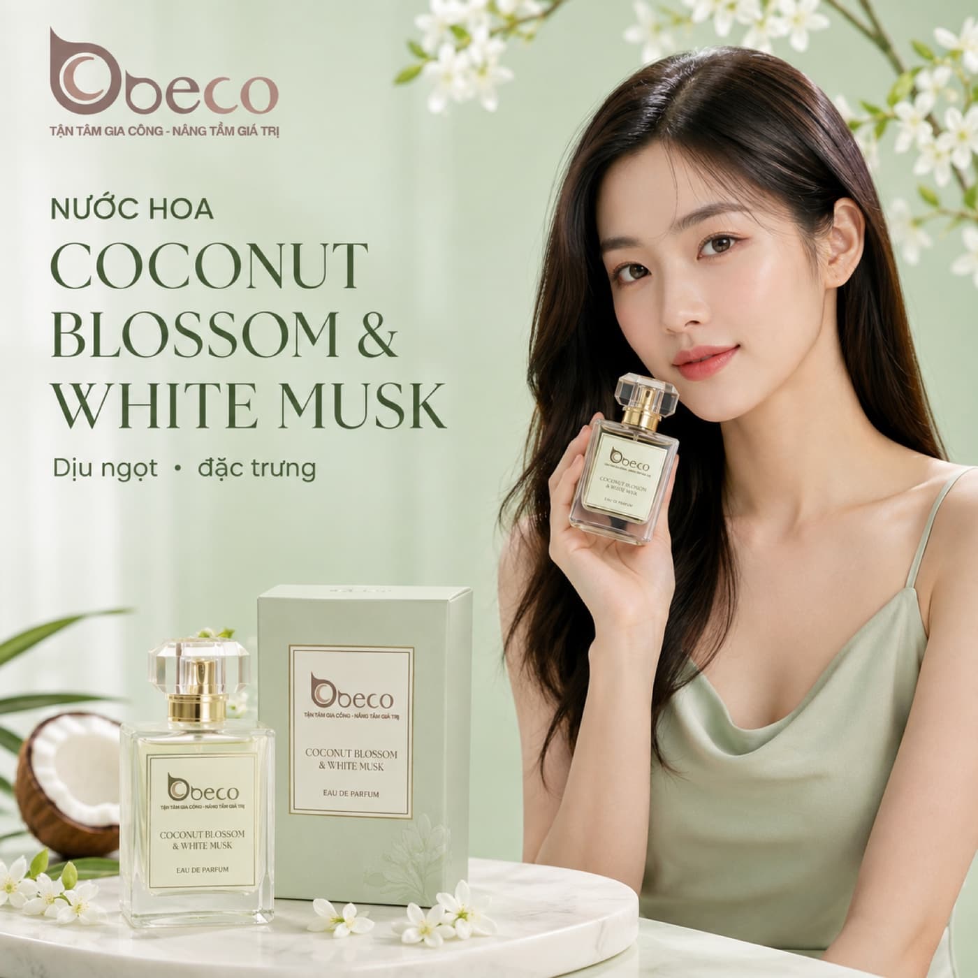 Nước hoa Coconut Blossom & White Musk do BECO gia công